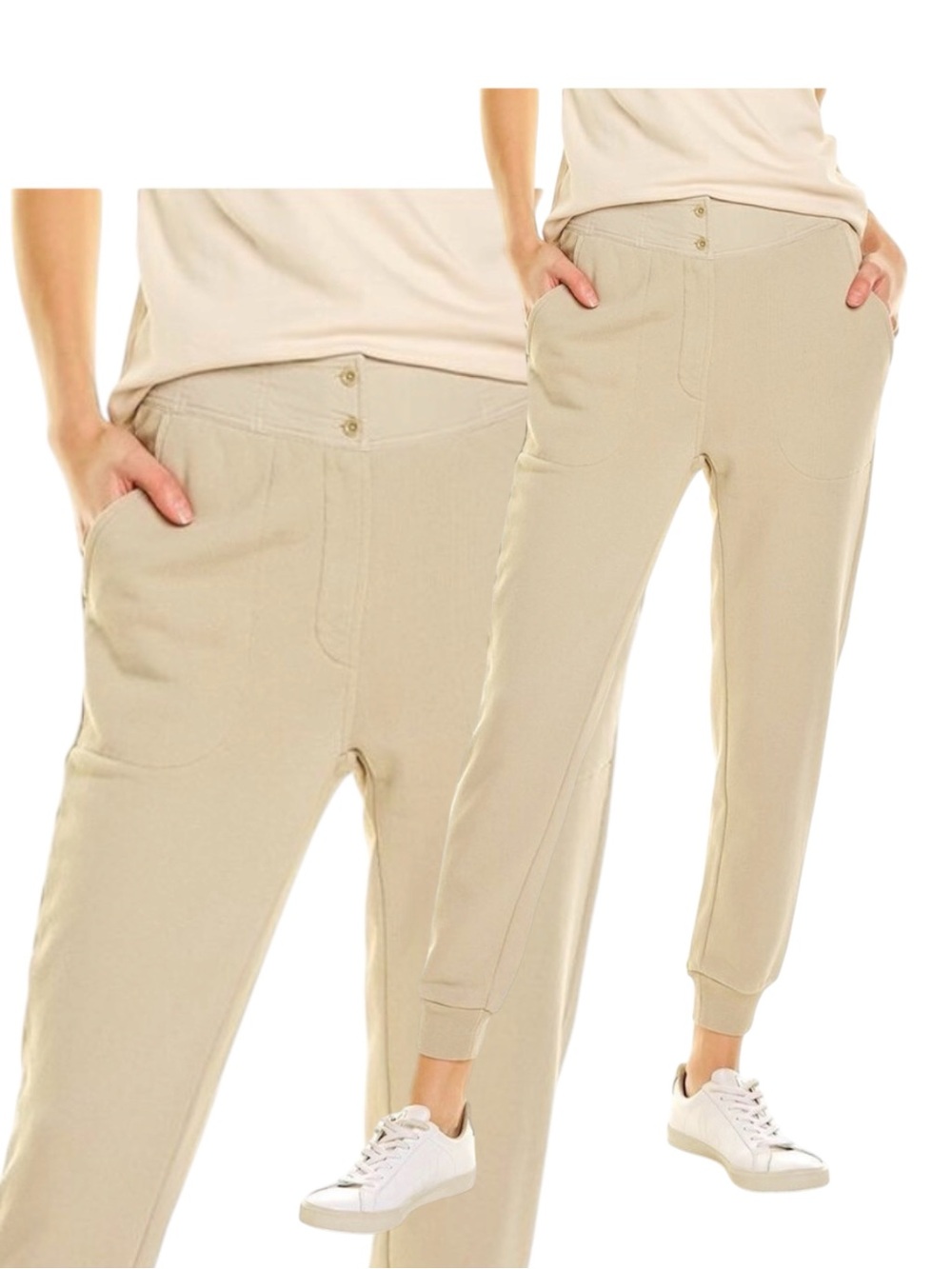 NWT Something Navy S stone bridget button waist sweatpants
